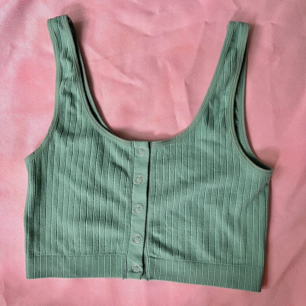 pacsun turqoise cropped tank